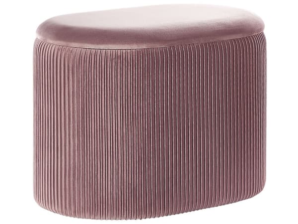 Puff Rosa Glamorøst Oppbevaring Fotskammel Stue Soverom