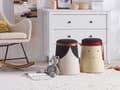 Miniatyrbilde 2 av 6: Puff for barn Beige polstret fotskammel med krigermotiv