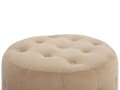 Miniatyrbilde 4 av 6: Puff Beige Fløyel Rund Polstret Glamour Stue