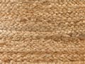 Miniatyrbilde 6 av 6: Puff Ottomann beige jute EPS perler fyll rund ø 46 cm boho-stil