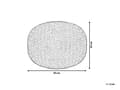 Miniatyrbilde 3 av 8: Puff Ottomansk Beige 50 x 35 cm Strikket Bomull Fotskammel