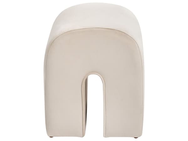 Puff Beige Sammetsklädsel U-formad Schäslong Modern Design Vardagsrum Tillbehör