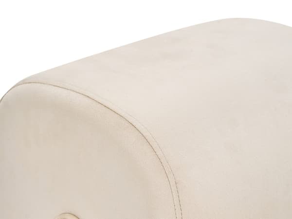 Puff Beige Sammetsklädsel U-formad Schäslong Modern Design Vardagsrum Tillbehör