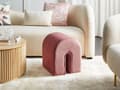 Miniatyrbild 5 av 10: Puff Rosa Sammetsklädsel U-formad Schäslong Modern Design Vardagsrum Tillbehör