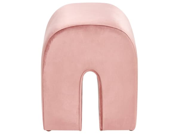 Puff Rosa Sammetsklädsel U-formad Schäslong Modern Design Vardagsrum Tillbehör