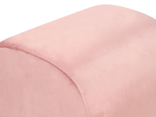 Puff Rosa Sammetsklädsel U-formad Schäslong Modern Design Vardagsrum Tillbehör