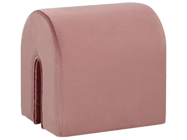 Puff Rosa Sammetsklädsel U-formad Schäslong Modern Design Vardagsrum Tillbehör