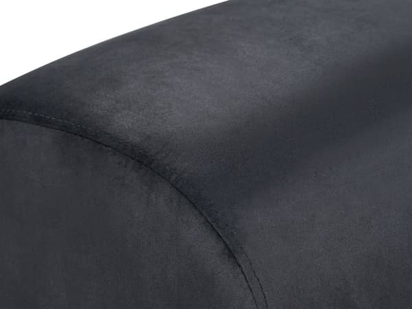 Puf u-formet sort velour MODOC BELIANI