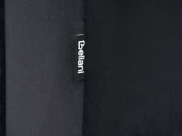 Puf u-formet sort velour MODOC BELIANI