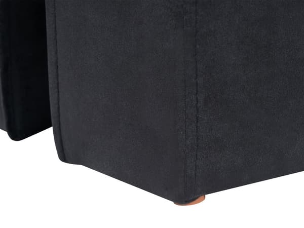 Puf u-formet sort velour MODOC BELIANI