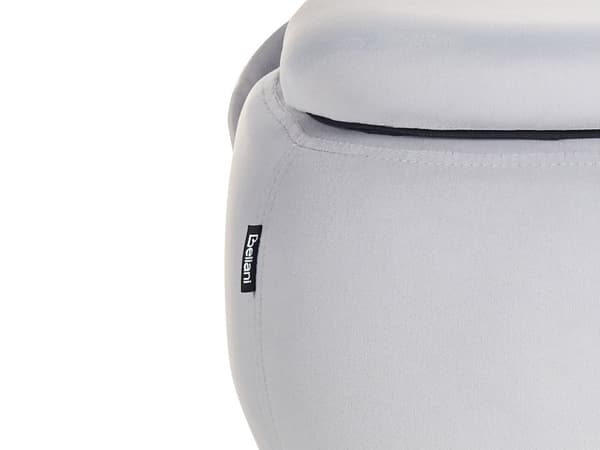Sittpuff för Barn Djur Flodhäst med Förvaring Konstläder och Träben Grå Fotpall