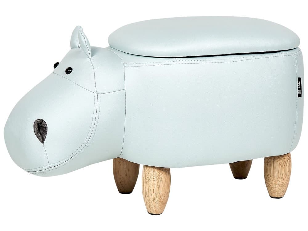 Djurpall med förvaring i sammet ljusblå HIPPO