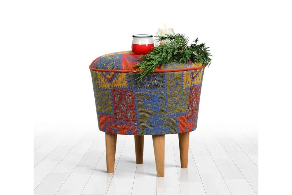Samville Sittpuff 42 cm Röd/Blå