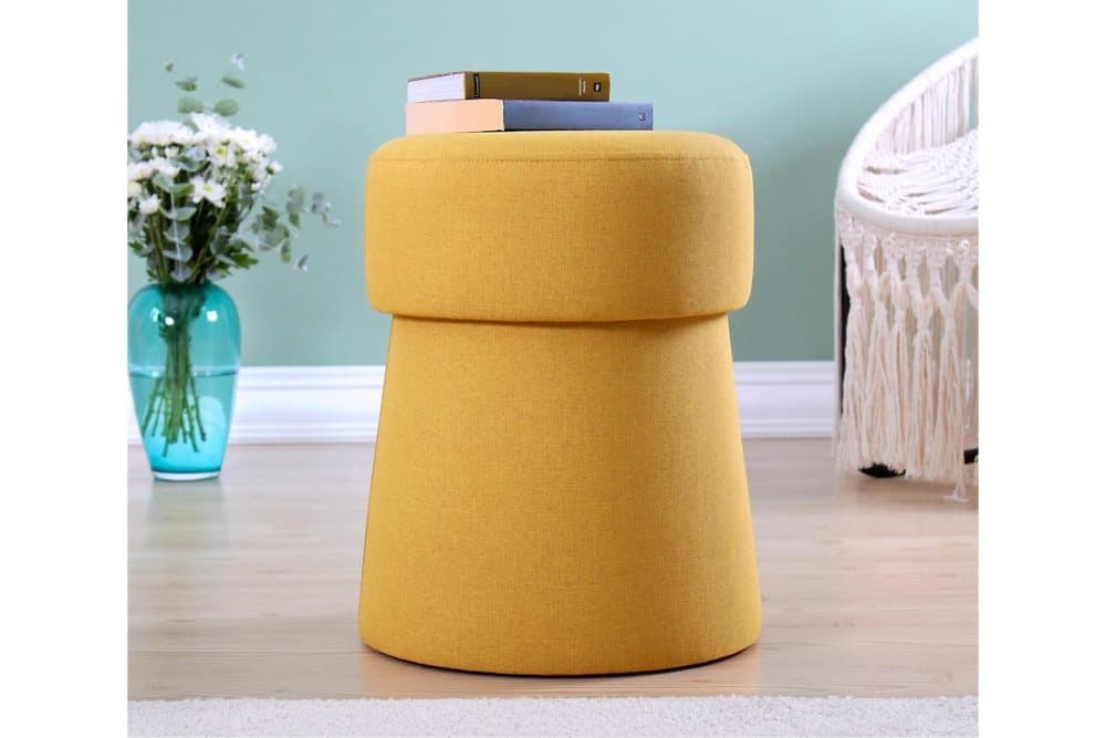 Bruceville Sittpuff 40 cm Senapsgul