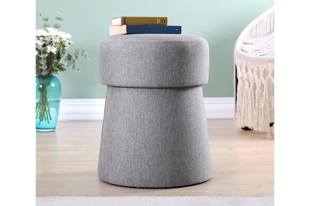 Bruceville Sittpuff 40 cm Ljusgrå