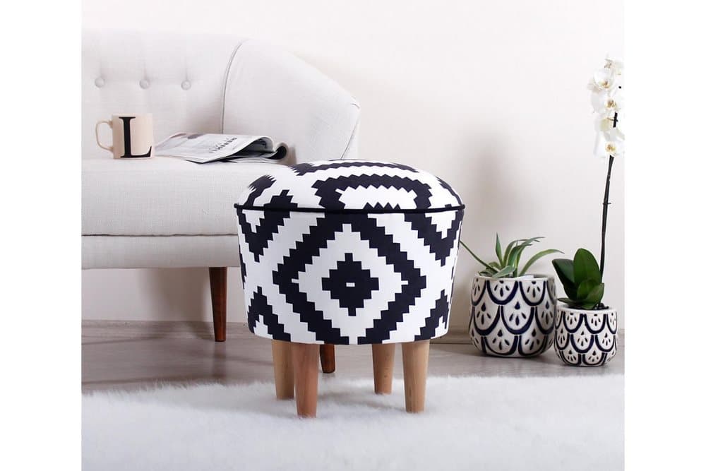 Brooktown Sittpuff 42 cm Svart