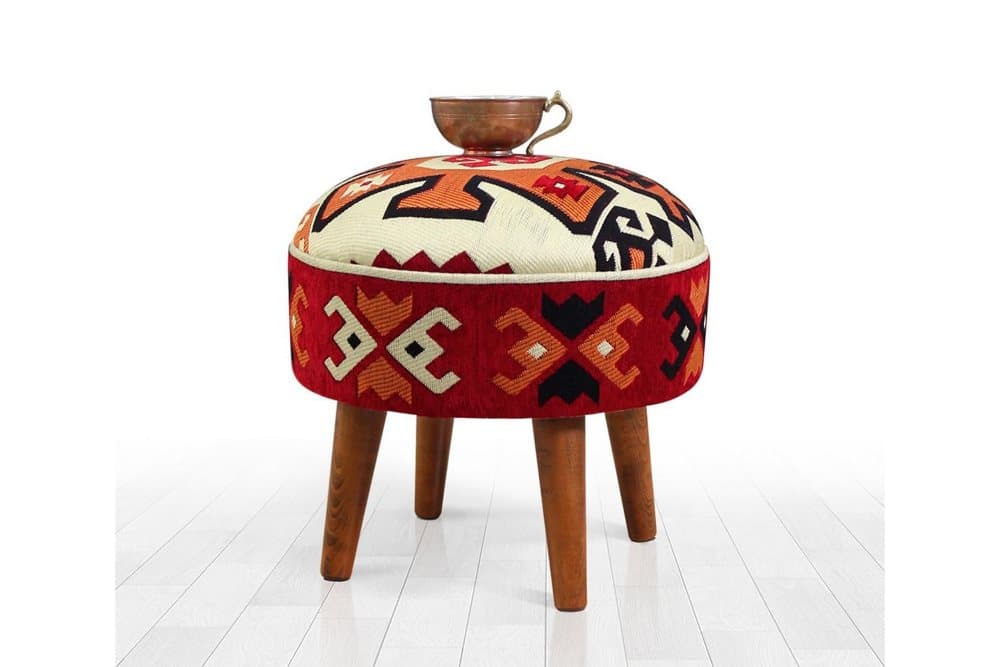 Lukestown Sittpuff 46 cm Röd/Vit