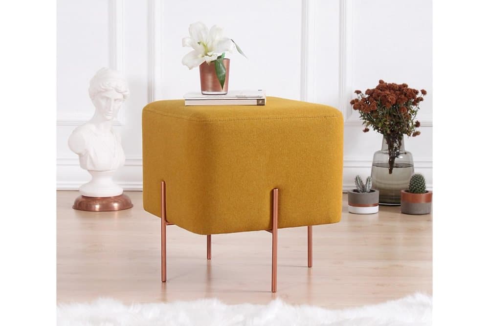 Borden Sittpuff 40 cm Senapsgul