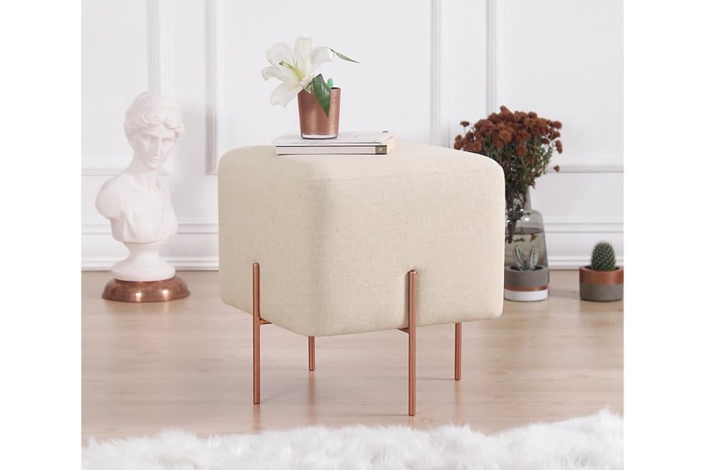 Borden Sittpuff 40 cm Beige
