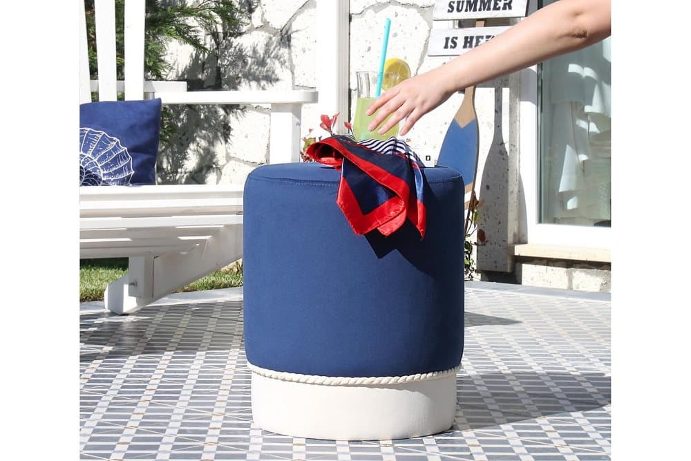 Marlston Sittpuff 38 cm Blå/Vit