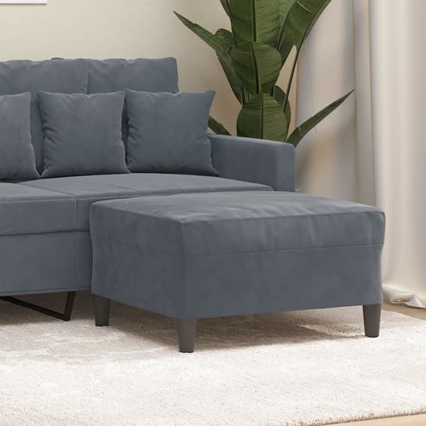 vidaXL fodskammel 70x55x41 cm velour mørkegrå