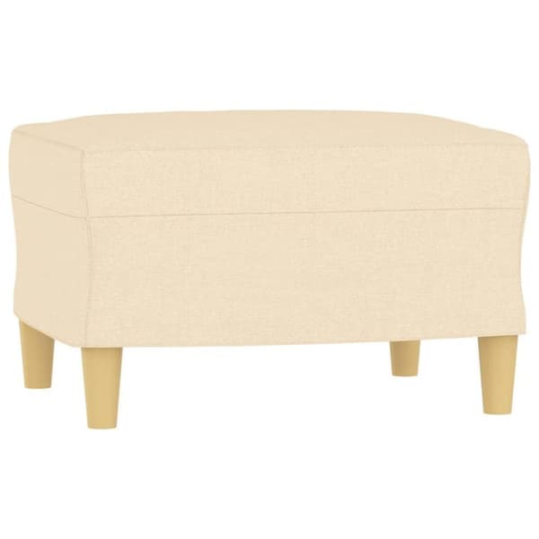 vidaXL fodskammel 60x50x41 cm stof cremefarvet