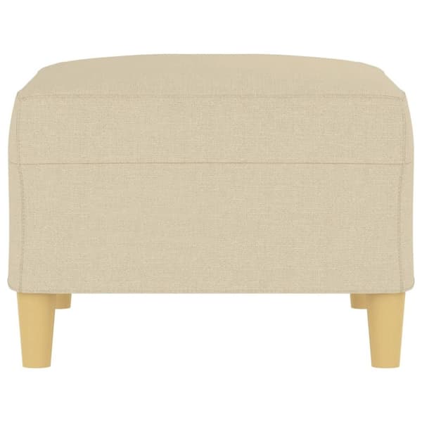 vidaXL fodskammel 70x55x41 cm stof cremefarvet