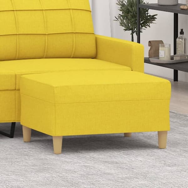 vidaXL fodskammel 70x55x41 cm stof lysegul