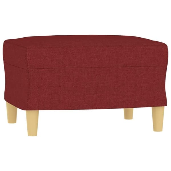 vidaXL Fotpall Vinröd 60x50x41 cm tyg