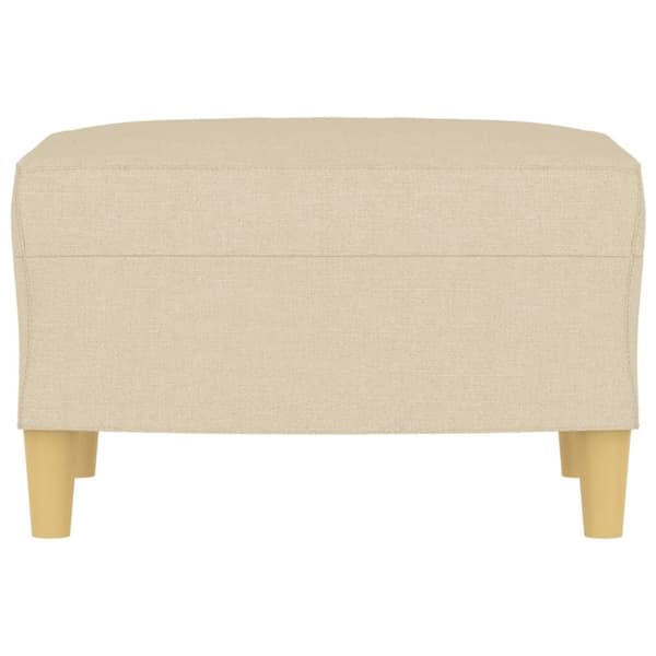 vidaXL Fotpall gräddvit 60x50x41 cm tyg