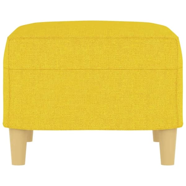 vidaXL Fotpall ljusgul 60x50x41 cm tyg