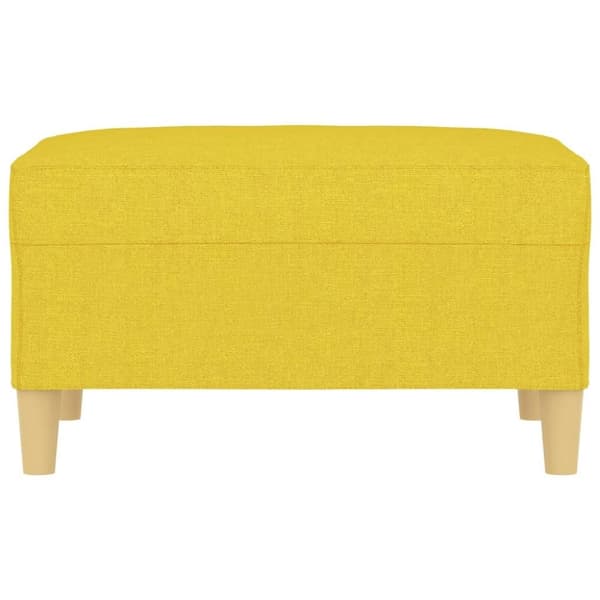vidaXL Fotpall ljusgul 70x55x41 cm tyg
