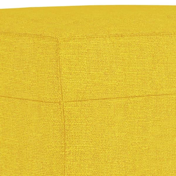 vidaXL Fotpall ljusgul 70x55x41 cm tyg