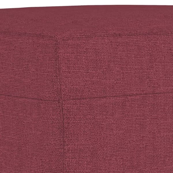 vidaXL fodskammel 60x50x41 cm stof vinrød