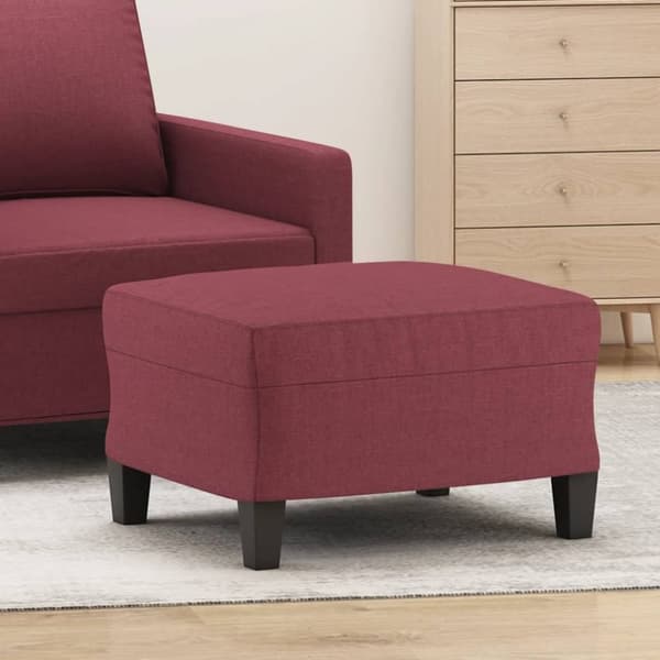 vidaXL fodskammel 60x50x41 cm stof vinrød