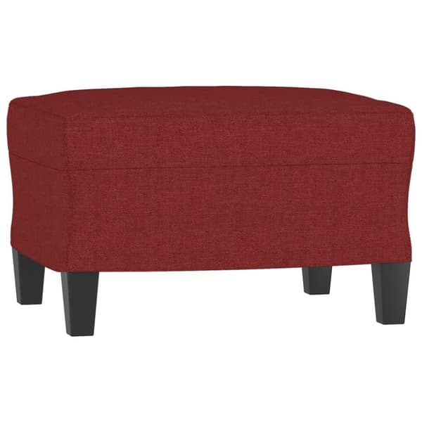 vidaXL fodskammel 60x50x41 cm stof vinrød