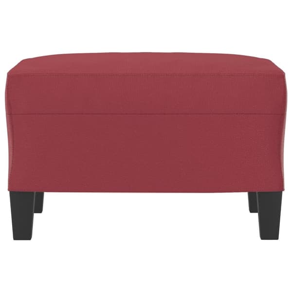 vidaXL fodskammel 60x50x41 cm kunstlæder Vinrød