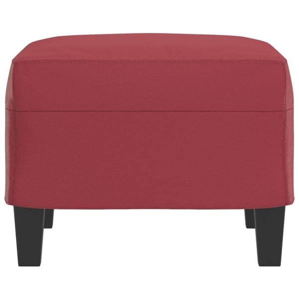 vidaXL fodskammel 60x50x41 cm kunstlæder Vinrød