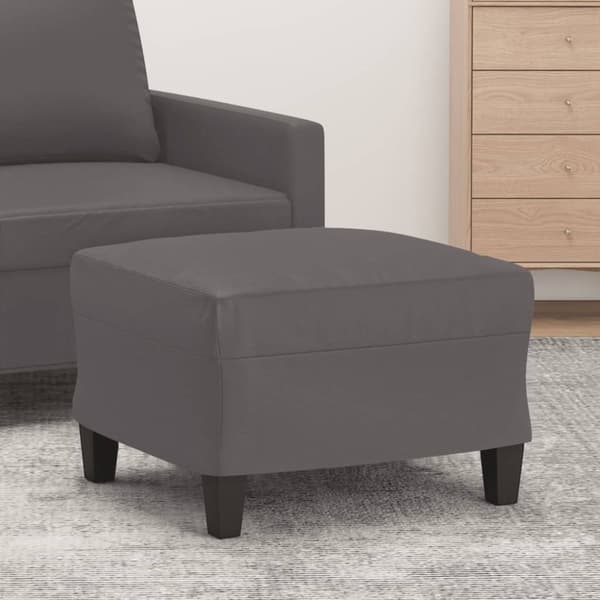 vidaXL fodskammel 60x50x41 cm kunstlæder grå