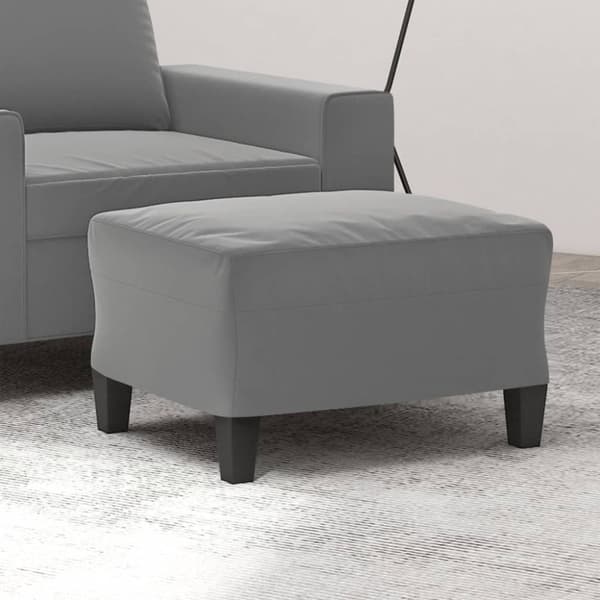 vidaXL fodskammel 60x50x41 cm mikrofiberstof mørkegrå