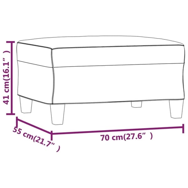 vidaXL fodskammel 70x55x41 cm stof brun