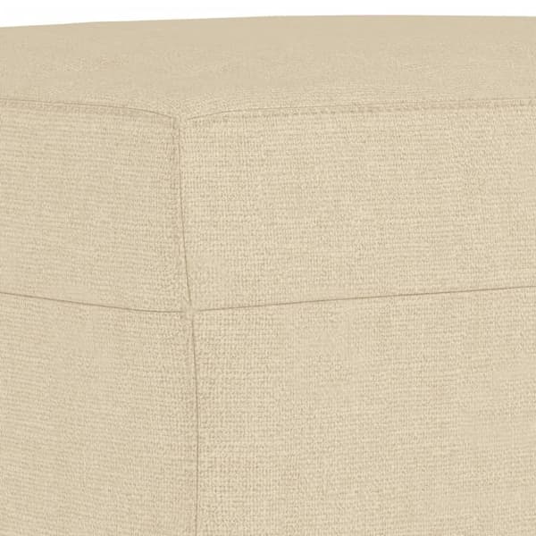 vidaXL fodskammel 70x55x41 cm stof cremefarvet
