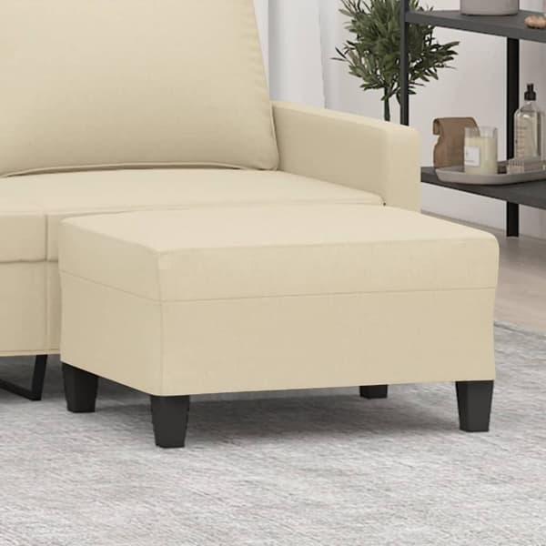 vidaXL fodskammel 70x55x41 cm stof cremefarvet