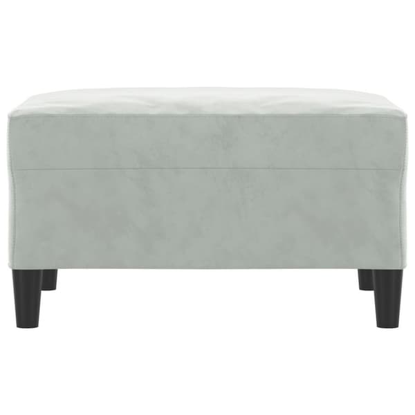 vidaXL Fotpall Ljusgrå 70x55x41 cm sammet