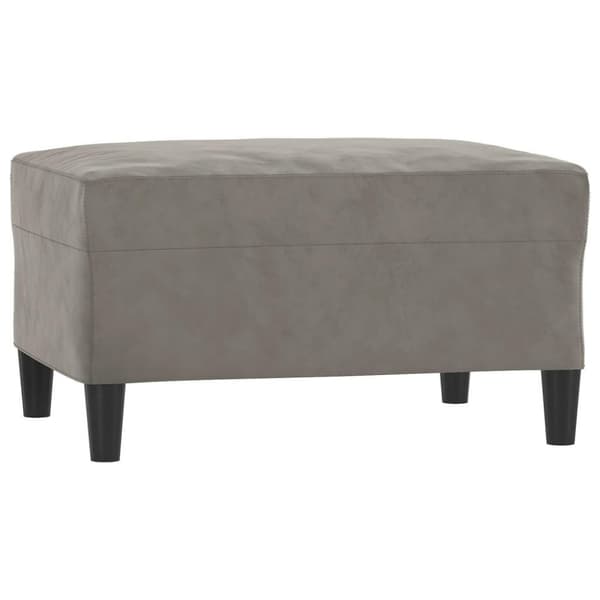 vidaXL Fotpall Ljusgrå 70x55x41 cm sammet