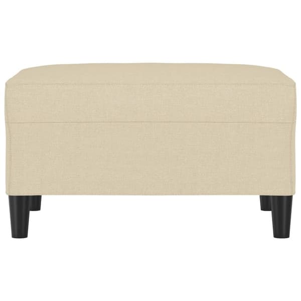 vidaXL Fotpall gräddvit 70x55x41 cm tyg