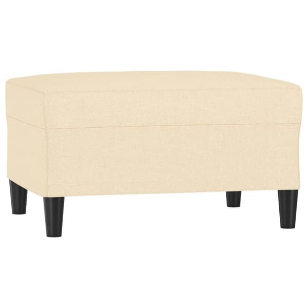 vidaXL Fotpall gräddvit 70x55x41 cm tyg