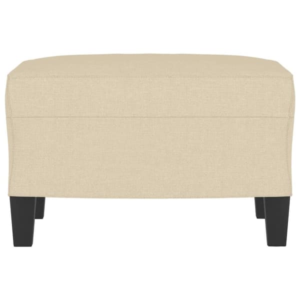 vidaXL Fotpall gräddvit 60x50x41 cm tyg