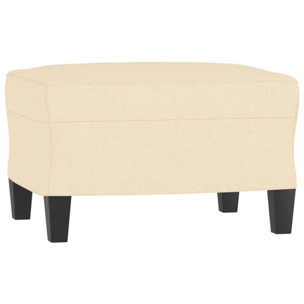 vidaXL Fotpall gräddvit 60x50x41 cm tyg