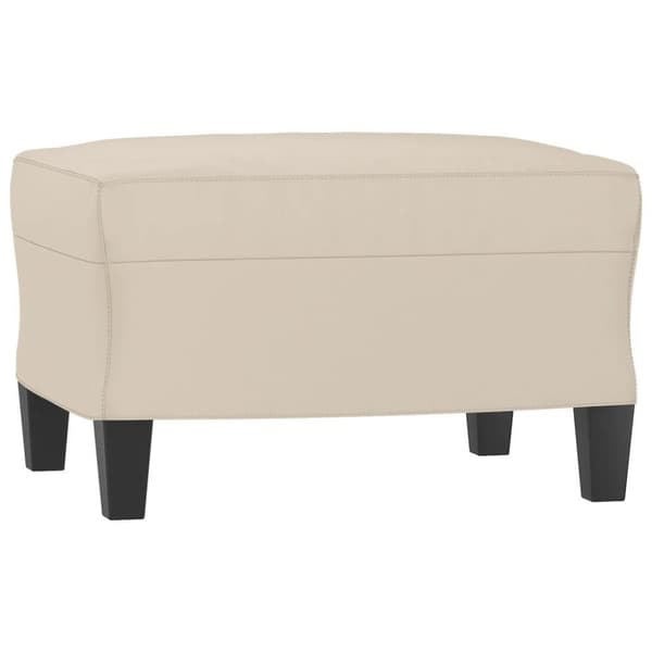 vidaXL Fotpall Gräddvit 60x50x41 cm mikrofibertyg